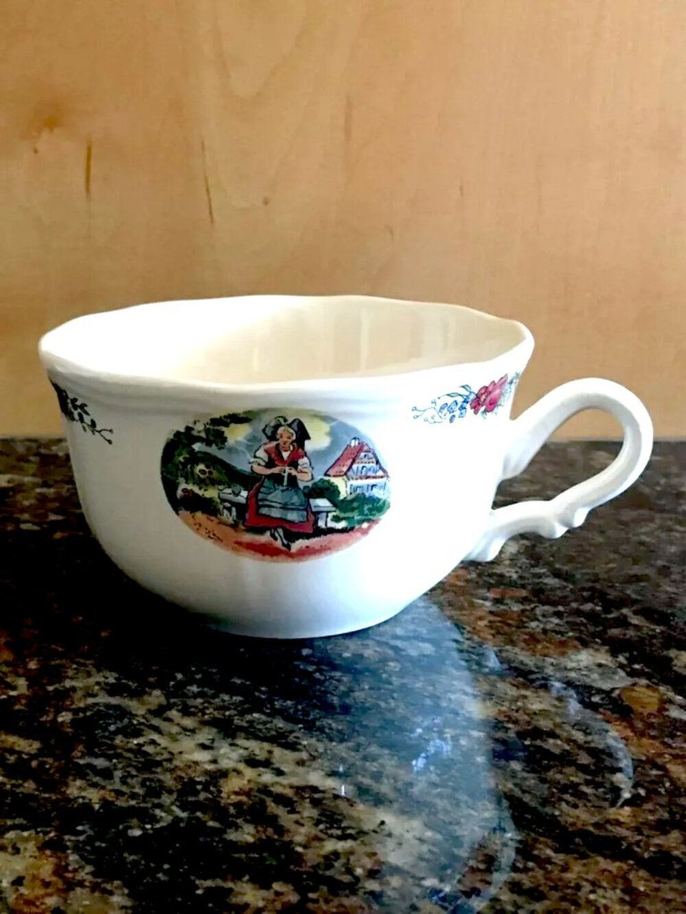 VTG Sarreguemines Obernai Henri Loux French Faience Oversized Cup #2